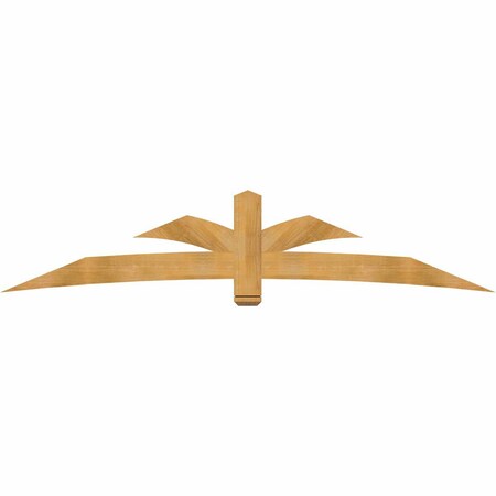 Ekena Millwork Davenport Rough Sawn Timber Gable Bracket, Western Red Cedar, 108"W x 22"H x 2"D x 6"F, 5/12 Pitch GBW108X22X0206DAV00RWR